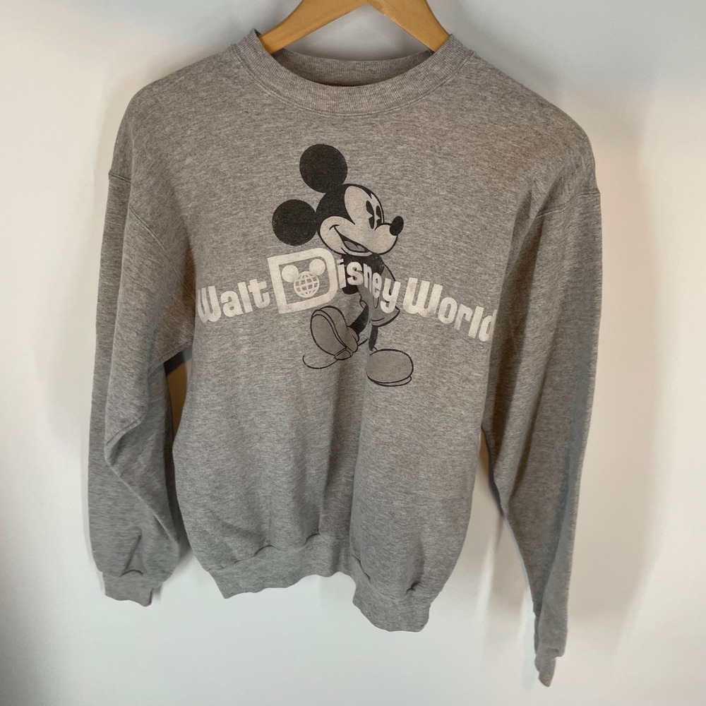 Walt Disney World Hanes Disneyland Resort Graphic Sweatshirt Gray Mens Size S